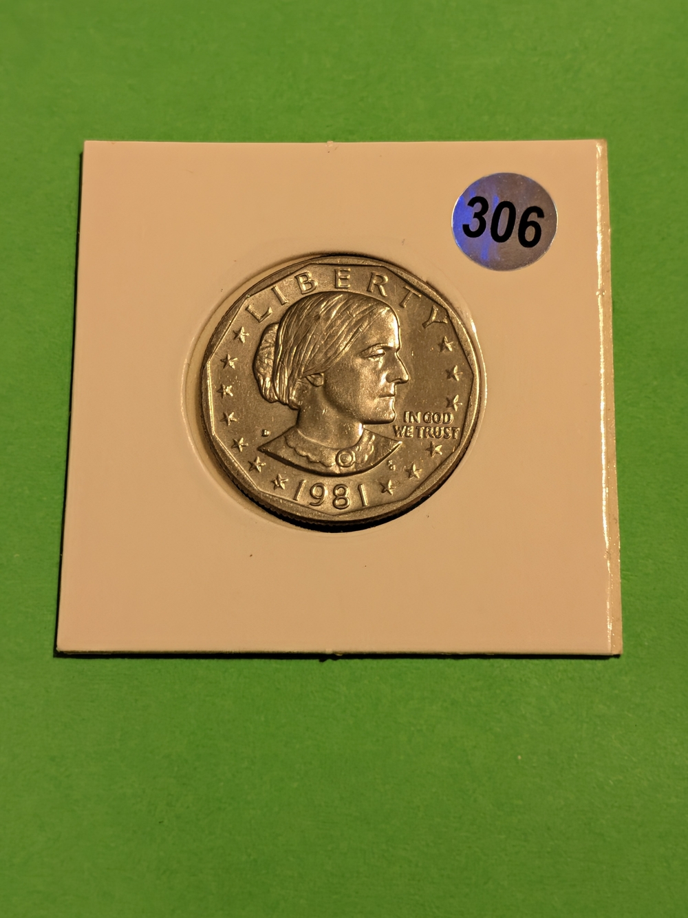 1981 D Susan B Anthony $1 Coin. Very Low Mintage